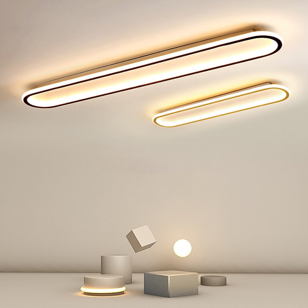Arisha Ceiling Light Rectangular Black/Gold Bedroom/Living Room