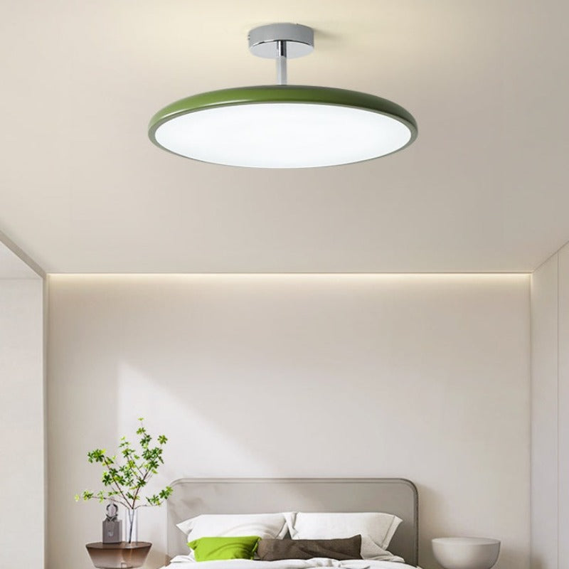Valentina Vintage LED Ceiling Light Glass Red White Green Bedroom