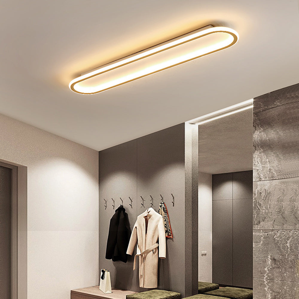 Sana Minimalist Oval Ceiling Light Black/Gold/Rose Gold