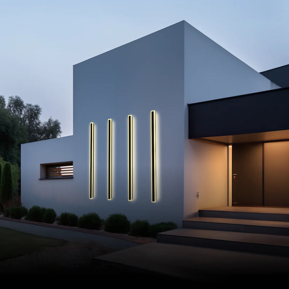 Arisha Modern LED Outdoor Wall Light Black Metal Garden/Balcony
