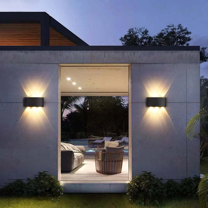 Tronix Modern Rectangular Wall Sconce Black/White. Corridor