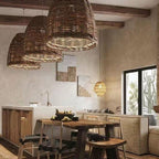 Ritta Vintage Woven Rattan LED Pendant Light for Living Room/Bedroom