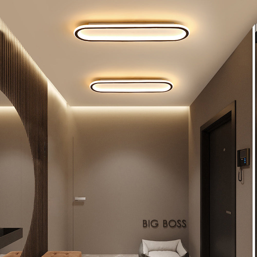Arisha Ceiling Light Rectangular Black/Gold Bedroom/Living Room