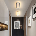 Sana Minimalist Oval Ceiling Light Black/Gold/Rose Gold