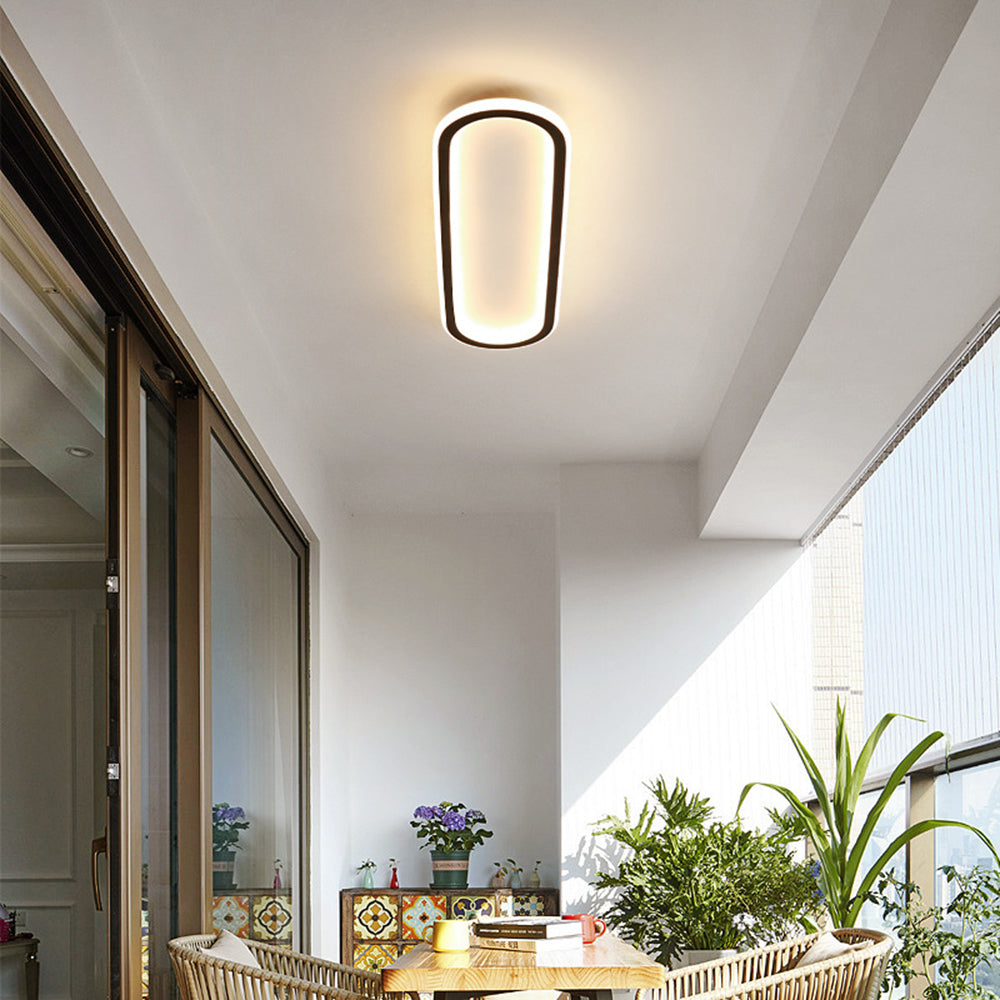 Arisha Ceiling Light Rectangular Black/Gold Bedroom/Living Room