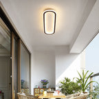 Sana Minimalist Oval Ceiling Light Black/Gold/Rose Gold
