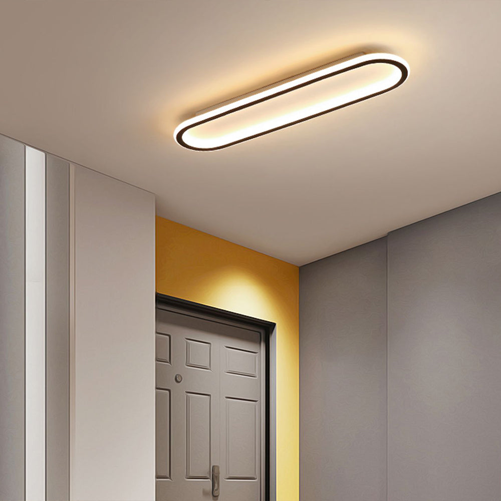 Sana Minimalist Oval Ceiling Light Black/Gold/Rose Gold