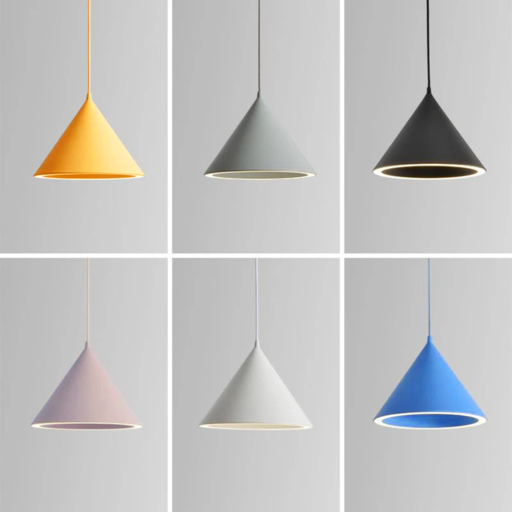 Valentina Minimalist LED Pendant Light White/Black Bedroom Acrylic