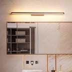 Luxa Modern Metal Wall Lamp Mirror Front, Curved, Black/Coffee