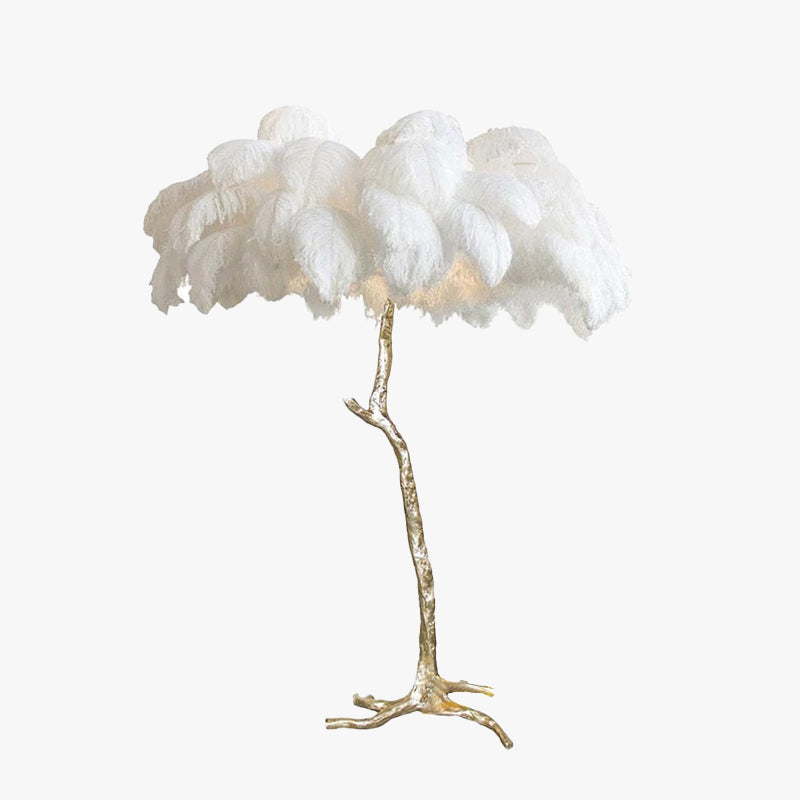 Luxury Feather/Colored Metal Floor Lamp