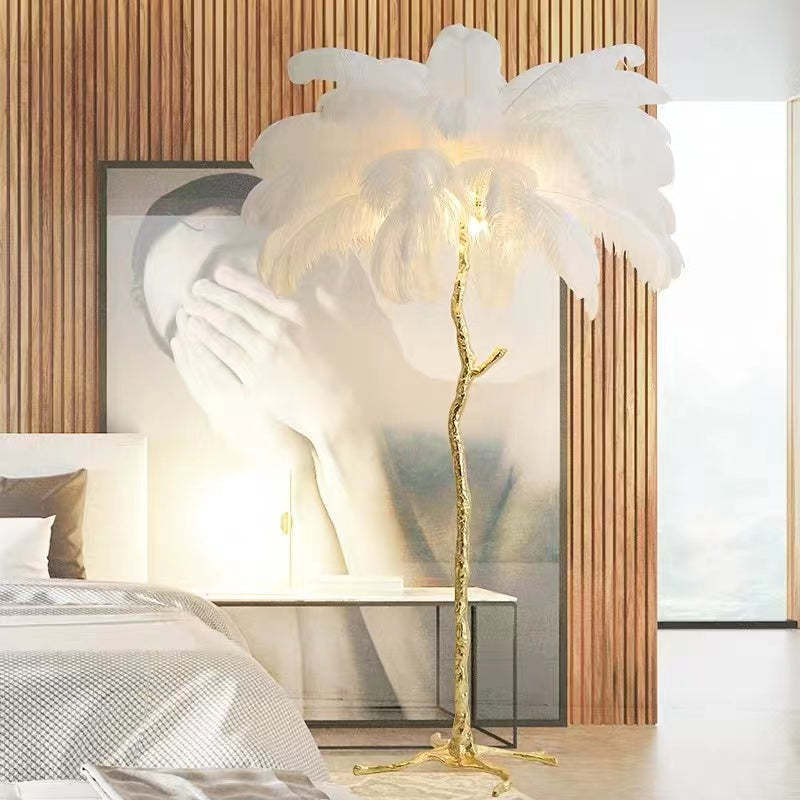 O'Moore Modern Multi-Colored LED Floor Lamp Feather Dining Room/Living Room