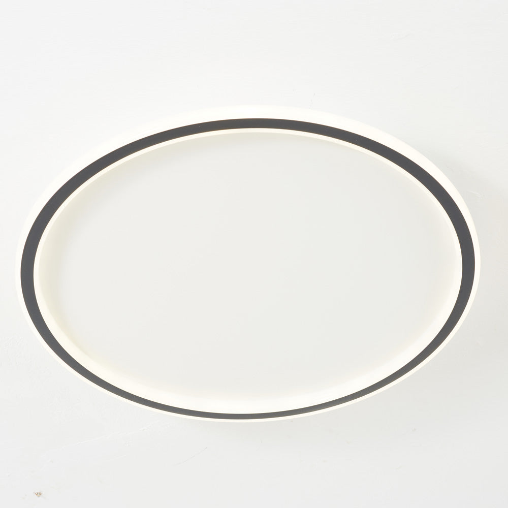 Quasso Modern Round Ceiling Light White/Black. Living Room