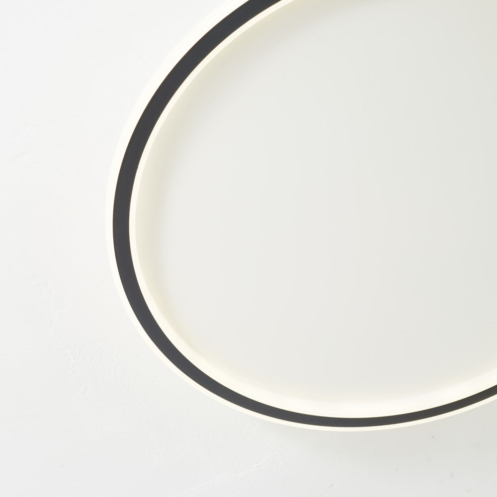 Quasso Modern Round Ceiling Light White/Black. Living Room