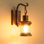 Silva Industrial Retro Wall Light Black/Bronze Indoor Metal/Glass