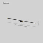 Ivox Minimalist Linear Wall Sconce Gold & Black