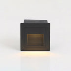 Ray Modern Metal Square Outdoor Deck/Step Light, Black