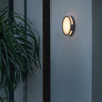 Ray Modern Round Metal/ Outdoor Waterproof Wall Lamp, Black