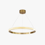 Kristy Modern Ring Metal/Acrylic LED Pendant Light, Black/Gold