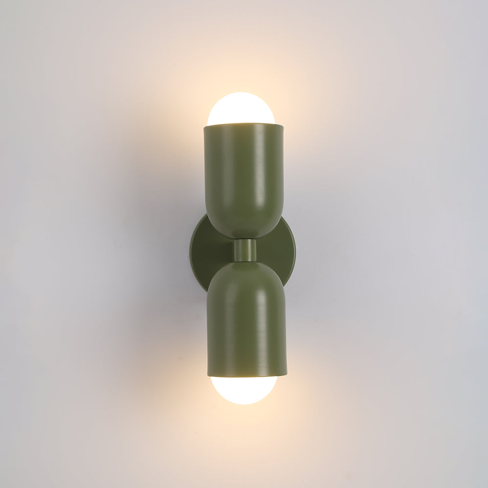 Kira Scandinavian Cylinder Wall Sconce Colored Metal Living Room
