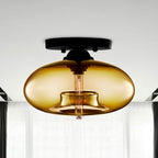 Valentina Industrial Art Deco Globe Flush Mount Ceiling Light Living Room