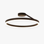 Solen Modern Circle Flush Mount Ceiling Light, Black & White