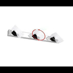 Arisha Design LED Square Mirror Wall Sconce Modern Metal/Acrylic Silver Bathroom