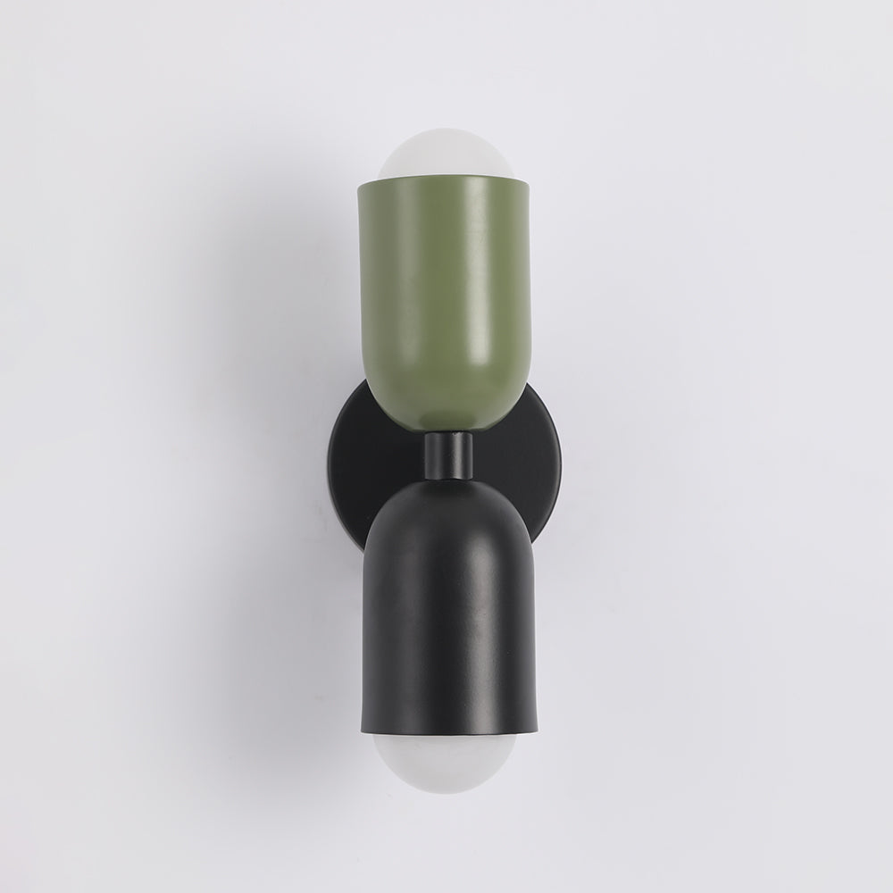 Kira Scandinavian Cylinder Wall Sconce Colored Metal Living Room