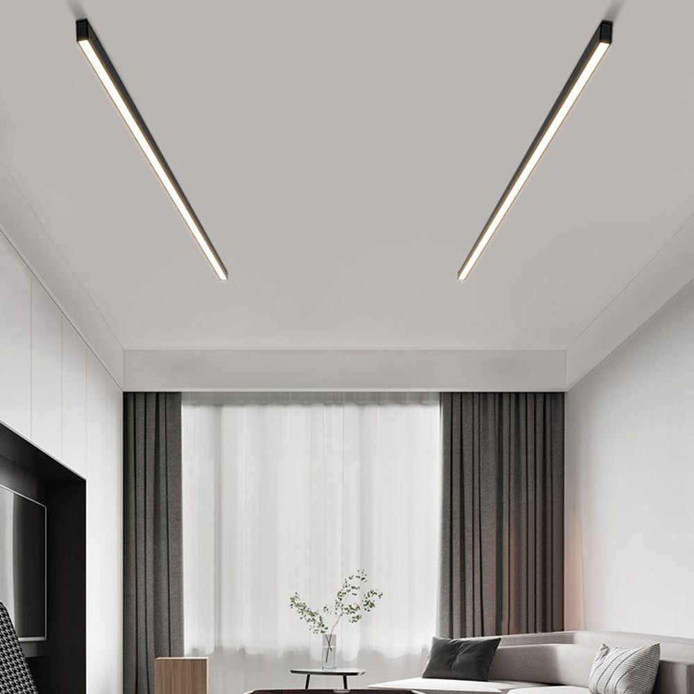 Arisha Ceiling Light Linear Modern LED Black Living Room Metal