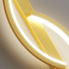 Lumor Modern Wave Design Wall Sconce Black/Gold Living Room