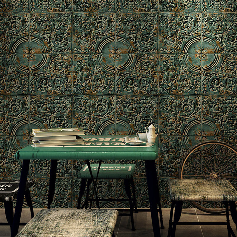 3D Print Metallic Carving Wallpaper for Theme Restaurant Decoration in Neutral Color, 33' by 20.5"
