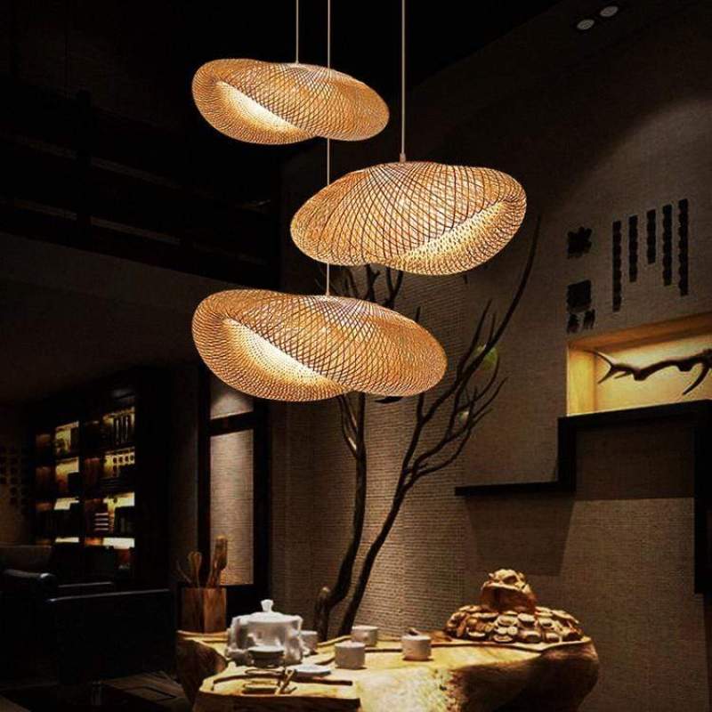 Rinwa Cloud Suspension. Bamboo. Wood. Living Room