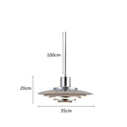 Retro Hanging Lamp Made of Aluminum – Layered LED Lamp