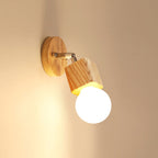 Winna Square Adjustable LED Wall Sconce Natural Metal/Wood