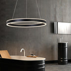 Black/Brown Ring Ceiling Pendant Contemporary 2/3/4 Lights Acrylic LED Chandelier in Warm/White Light