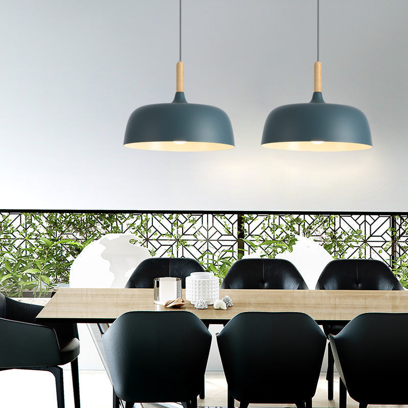 Aria Modern Pendant Light Dome Macaron Dining Room