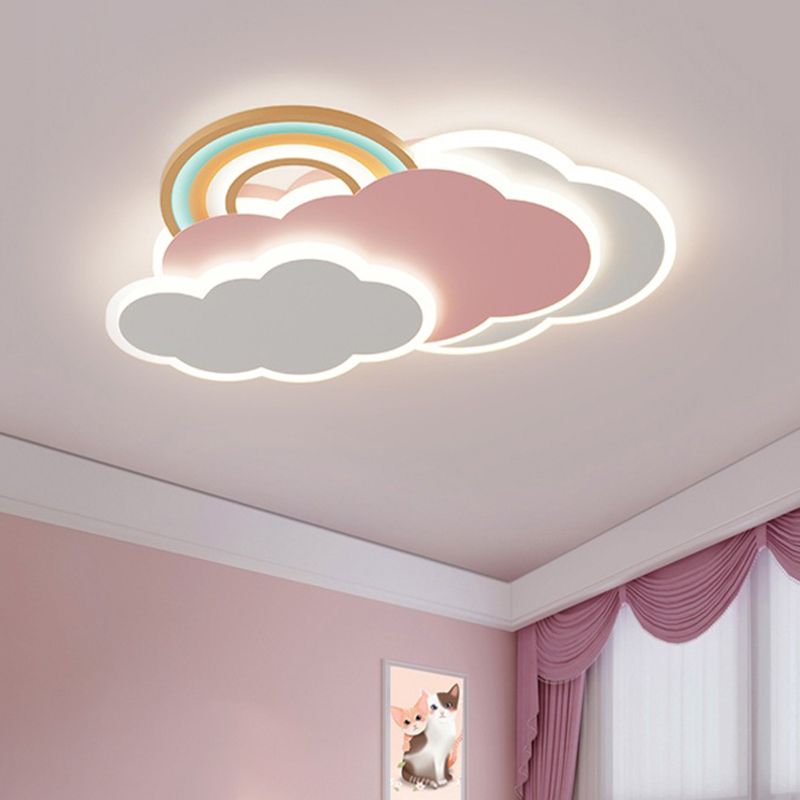 Arisha Modern Design LED Ceiling Light Cloud Metal Acrylic Children's Room Bedroom Living Room