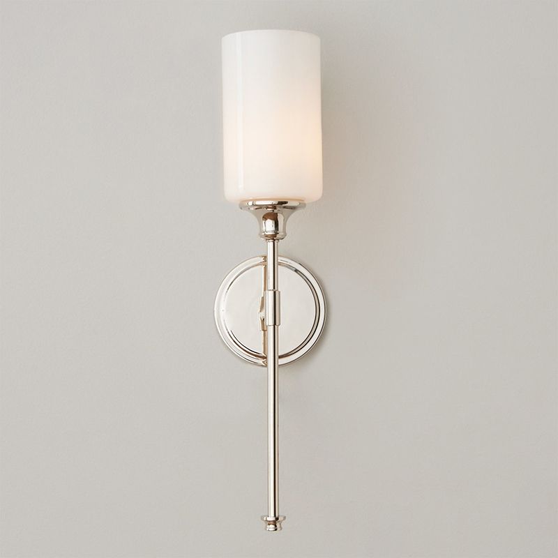 Tiffany Nordic Vanity Metal Glass Minimalism Wall Lamp, Black/Silver