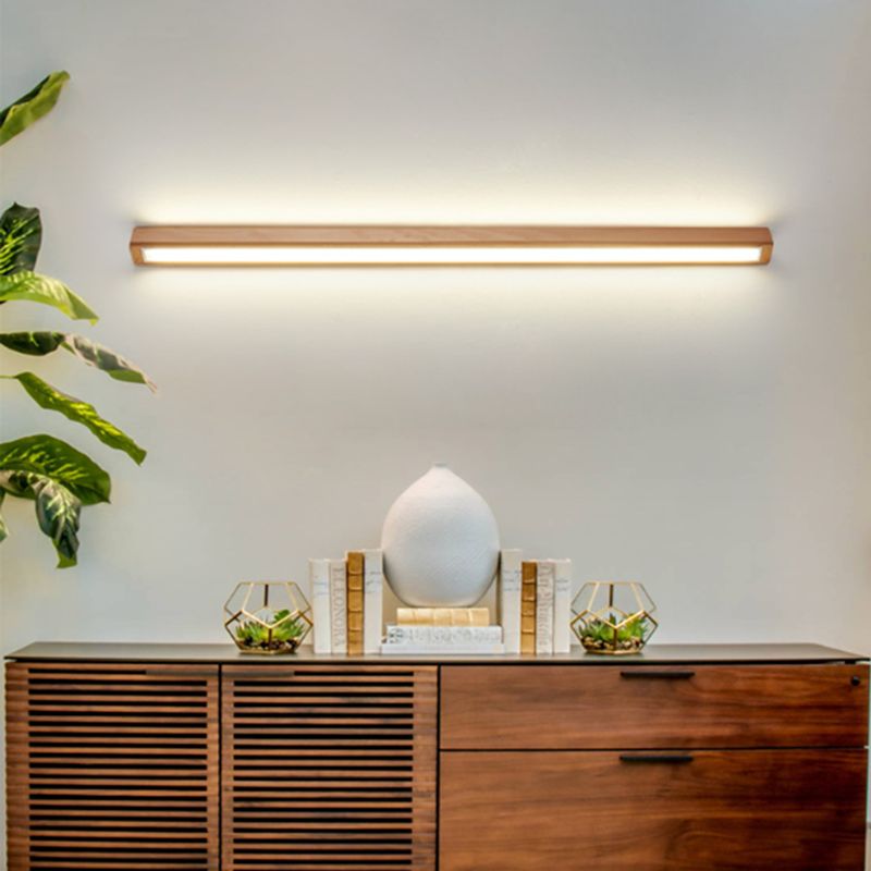 Muto Modern Linear LED Wall Lamp 1/2 Flame Mirror Front Living Room