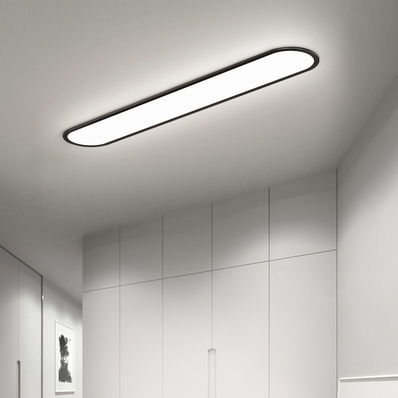 Arisha Modern Ceiling Light Dimmable Black Rectangular Living Room/Bedroom Metal