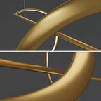 Zelin Minimalist Linear Suspension Metal/Acrylic Black/Gold Living Room