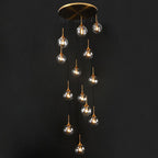Valentina Modern Spiral Ball Glass Staircase Chandelier