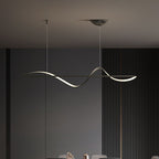 Zelin Minimalist Linear Suspension Metal/Acrylic Black/Gold Living Room