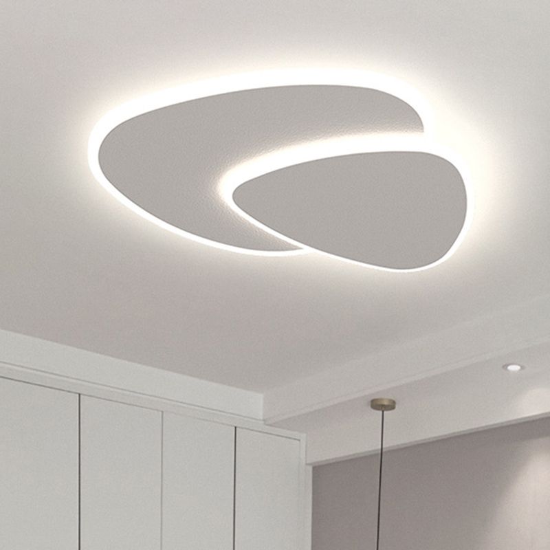 Zeno Modern Triangle Ceiling Light White Living Room