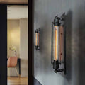 Tronel Vintage Cylinder Metal Wall Lamp, Black/Red/Silver/Gold