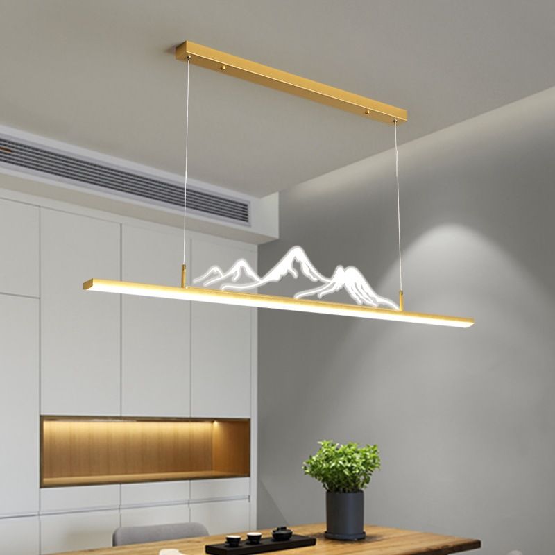 Arisha Pendant Light Black/Gold Mountain Living Room/Dining Room