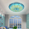 Tiffany Modern Mediterranean Glass Flush Mount Ceiling Light Blue/Yellow/White