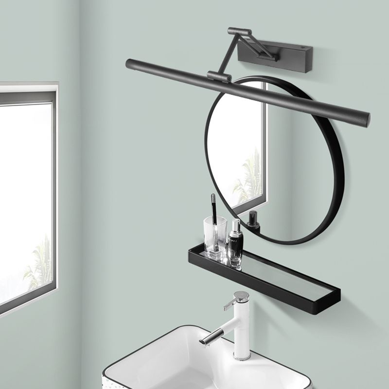 Volo Adjustable Simple Linear Wall Sconce Black/White. Bedroom
