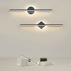 Vesso Modern Round/Square Wall Sconce Black/Gold. Bathroom
