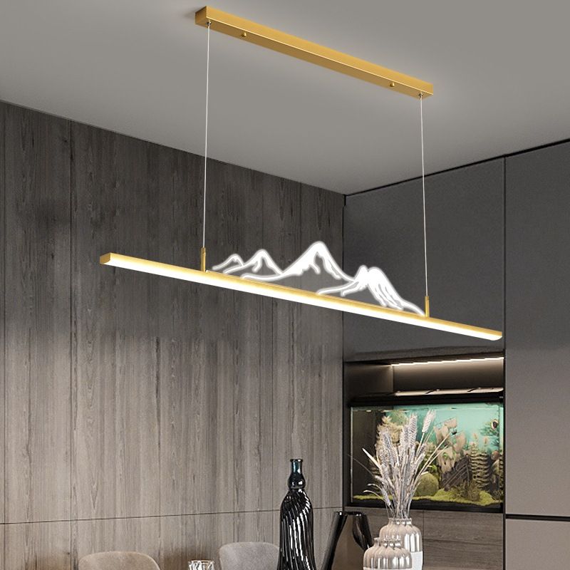 Arisha Pendant Light Black/Gold Mountain Living Room/Dining Room