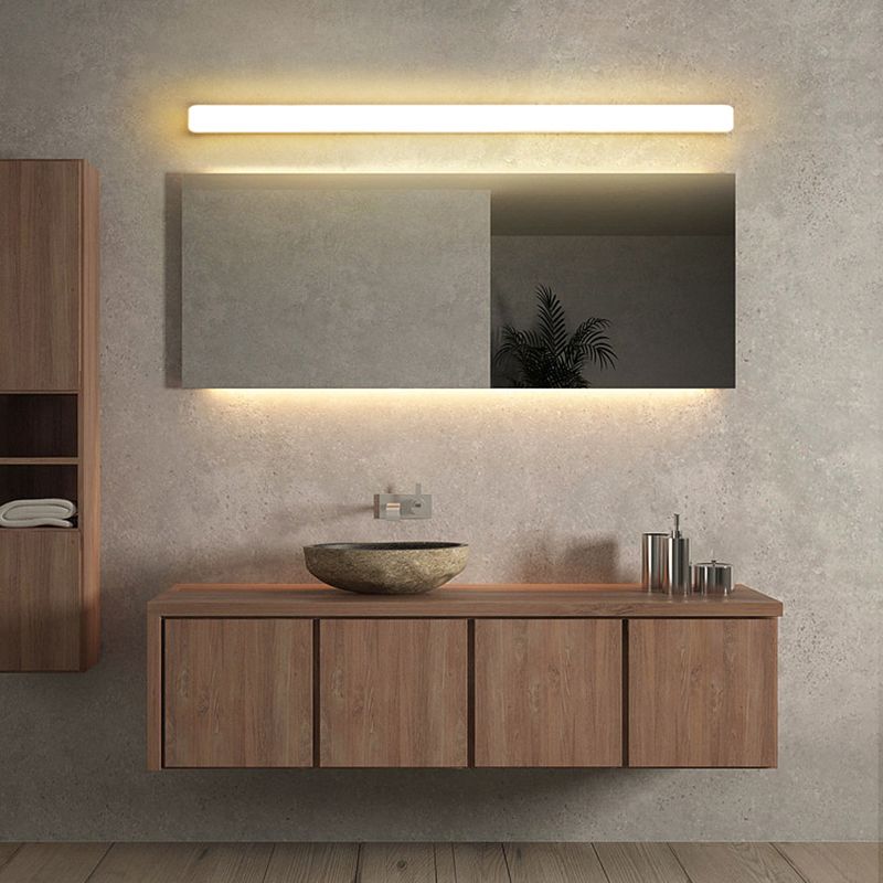 Arisha Simple White Bar Mirror Front Vanity Wall Lamp